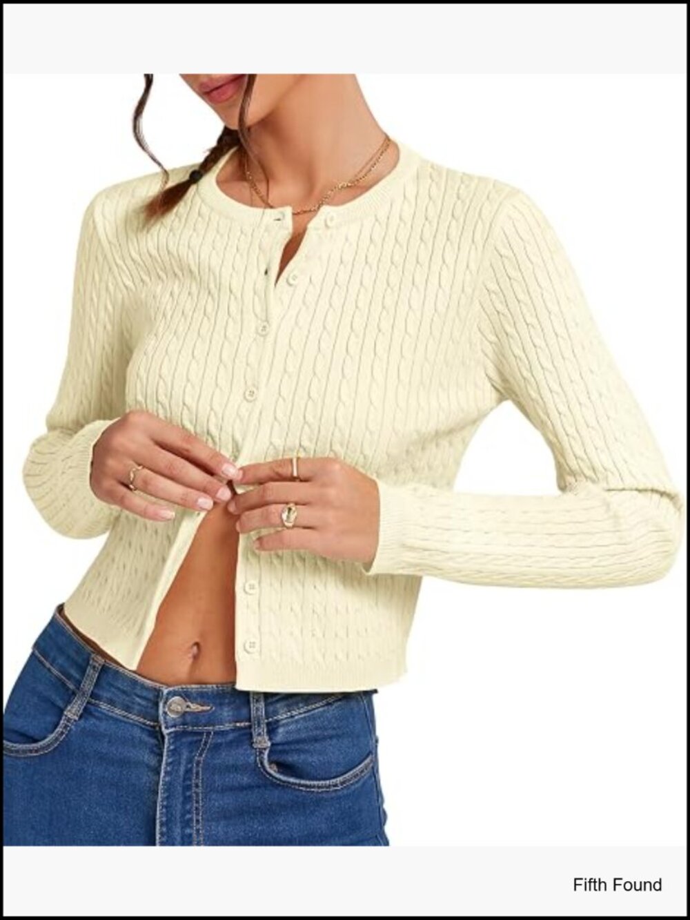 Women's Cropped Cable Knit Cardigan Short 2025 Fall Long Sleeve Lightweight